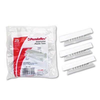 Esselte Plastic Hanging File Folder Tabs - 25 / Pack - Clear Tab (ESS4312)