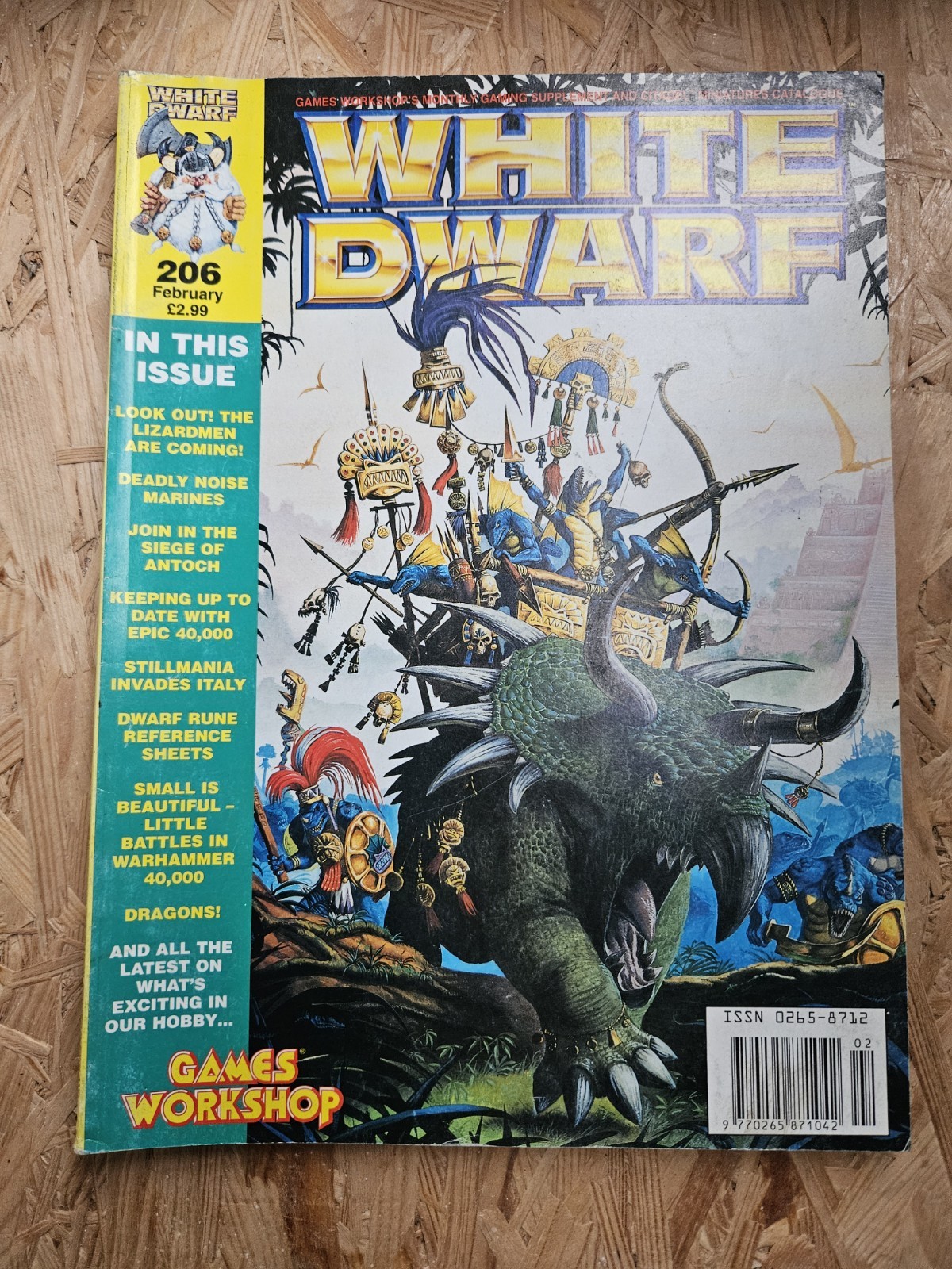 Warhammer White Dwarf 206 Lizardmen Dwarf Runes Reference Cards 1997