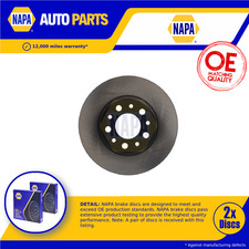 2x Brake Discs Pair Solid fits ALFA ROMEO TONALE 1.6D Rear 2022 on 46346020 Set