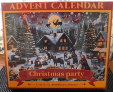 Advent Calendar Jigsaw Puzzle 24 Box 1000 Pieces, Christmas Santa Countdown 128