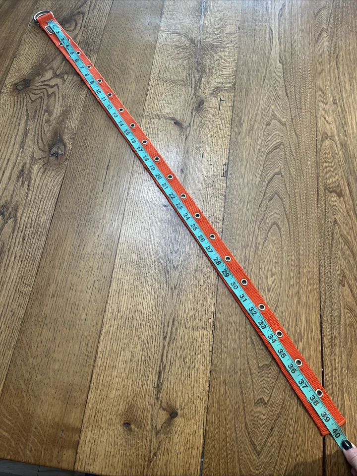 Cinto de ilhós vintage Y2K Abercrombie & Fitch A&F laranja, comprimento 40" - Imagem 4 de 4