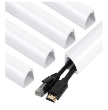  5-Pk ZhiYo Wall Mounted Cord Cover White 85"