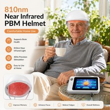 810nm NIR Light Therapy Helmet 448 LEDs with Touchscreen for Cognitive Wellness