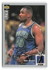 1994-95 Collector's Choice #84 Mike Brown Silver Signature Timberwolves