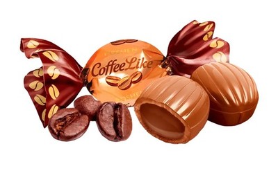 Roshen CoffeeLike Hard Caramel Candies with Creamy Coffee Filling