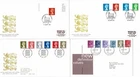 GB UK 1981 1993 1995 1997  QEII Heads FDC Cover x4