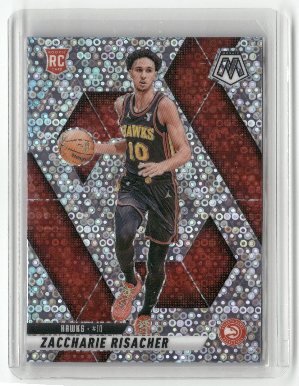 2024-25 Panini Mosaic #213 Zaccharie Risacher Fast Break Silver Mosaic