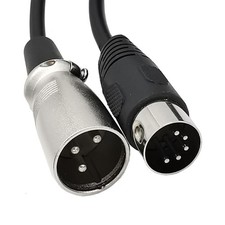 MIDI 5 Pin DIN Male to XLR 3 Pin Male Cable for Match Music Instruments 5FT 