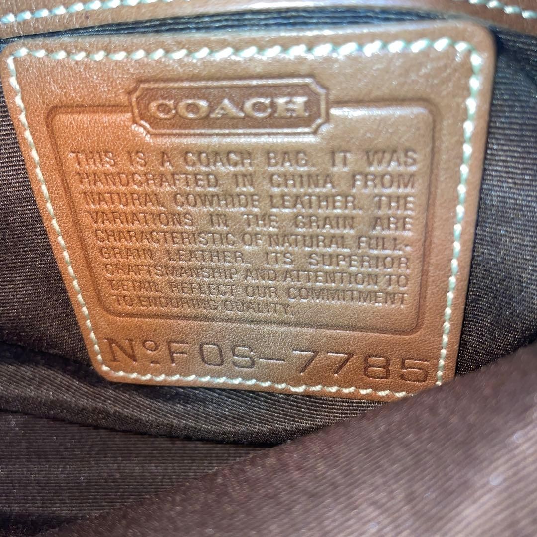 COACH Shoulder Bag Brown Leather  Authentic thumbnail 14