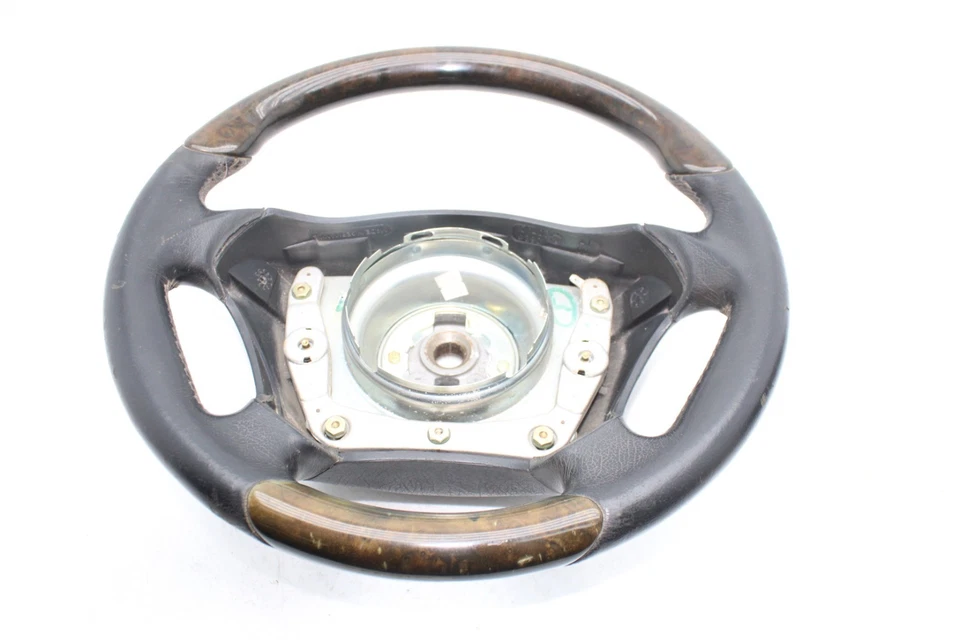 00-03 MERCEDES-BENZ W163 ML55 VOLANTE AMG NEGRO CON MOLDURAS DE MADERA E5949 Foto 2 de 4