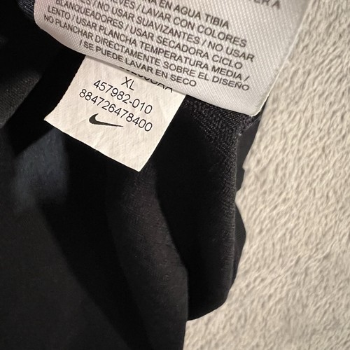 Nike Tiger Woods Polo Shirt Mens XL Black Dri-Fit Jacquard Golf TW Shirt - Picture 6 of 9