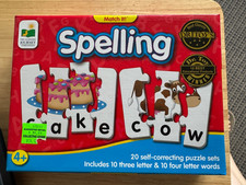 Match It SPELLING The Learning Journey, 20 Self-correcting Puzzle Sets, 4 