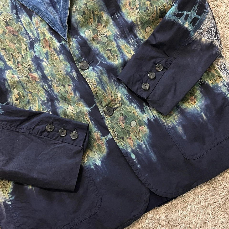 Raquel Allegra Liberty ткани бойфренд негабаритный галстук краситель блейзер куртка 0 - Изображение 4 из 4