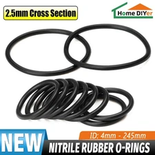 O Rings Seal NBR Nitrile Rubber 2.5mm Cross Section 4-245mm ID O Rings 70°