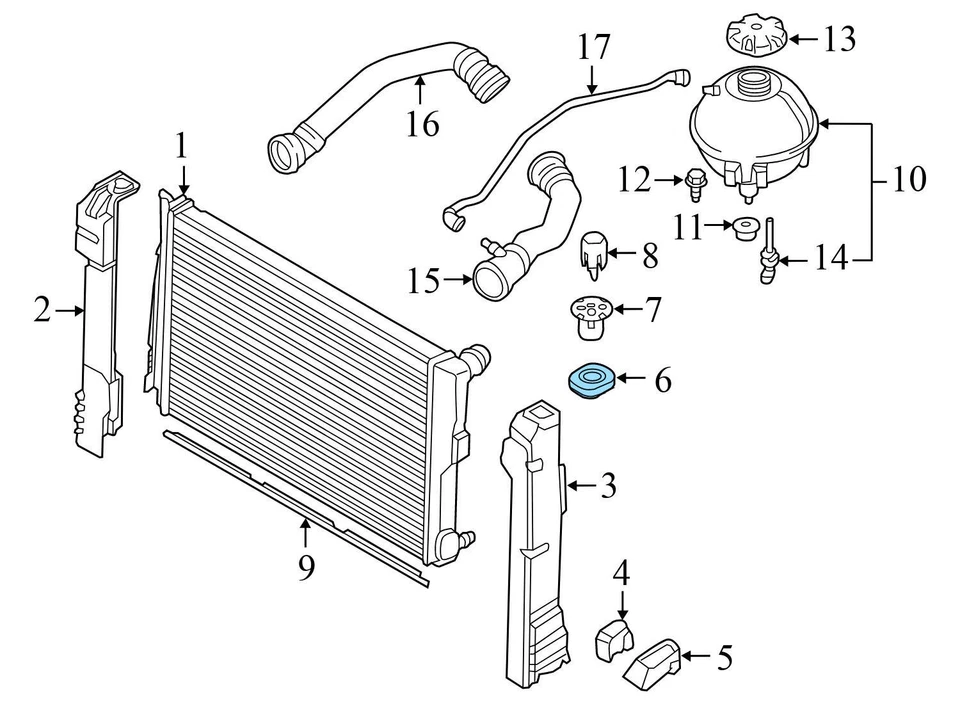 2015 BMW 740LD XDRIVE - Radiator Module Carrier Rubber Mount / Bushing 7602064 - Image 3 of 4