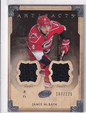 13/14 UD ARTIFACTS JAMIE MCBAIN DUAL GAME JERSEY /125 #34