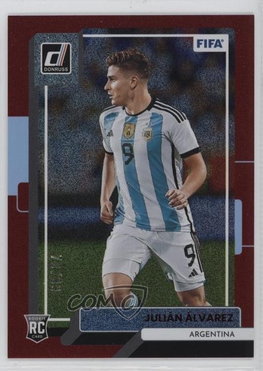 2022-23 Panini Donruss Red /99 Julian Alvarez #8 aj5