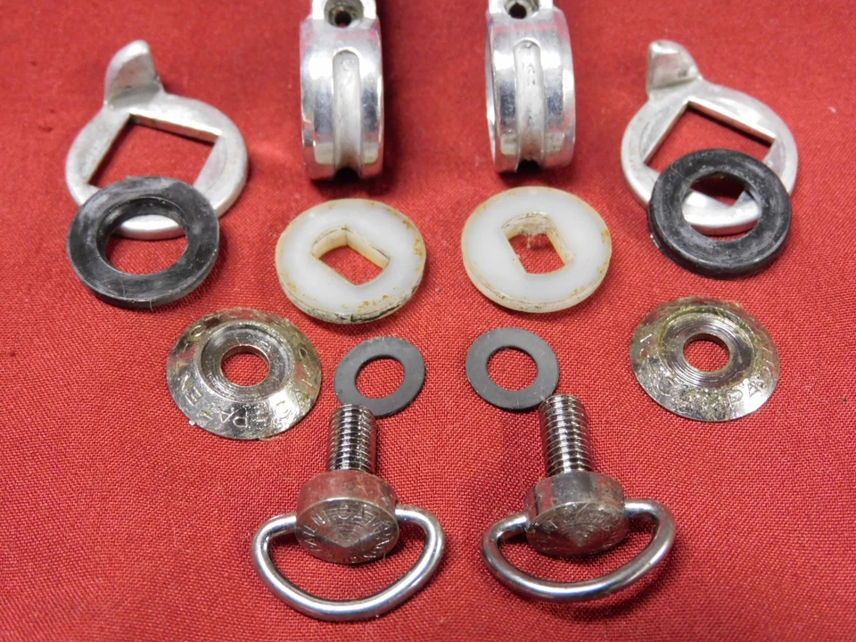 Palancas de cambio Campagnolo #1013 Nuovo Record vintage años 70 soldadas con cubiertas azules Foto 4 de 4