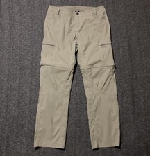 Kuhl Kliffside Pants Women’s 14 Reg 35x32 Beige Convertible Zip Off Cargo Hiking