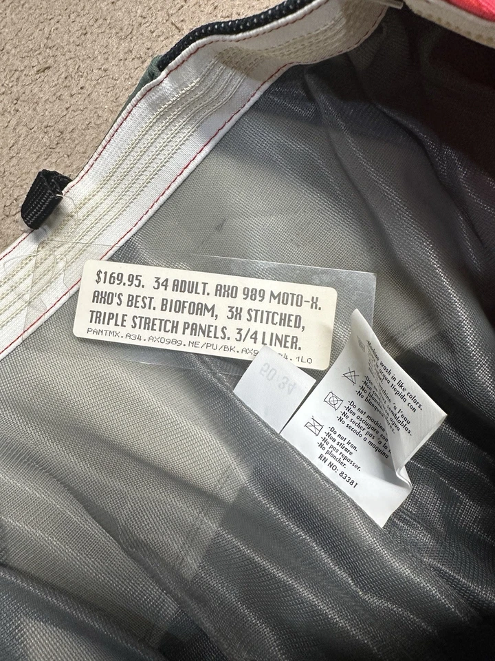 老式罕见 Axo 989 红色电机十字裤 34 码意大利制造全新旧库存 — 第 4/4 张图片