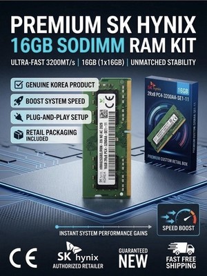 SK hynix 16GB DDR4-3200 PC4-3200AA 260-Pin SO-DIMM HMA82GS6DJR8N-XN