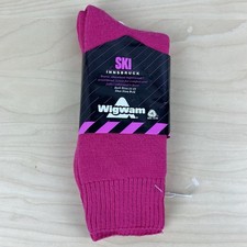 Vintage Wigwam Wool Blend Ski Innsbruck Socks Pink Size 11-13 New NOS
