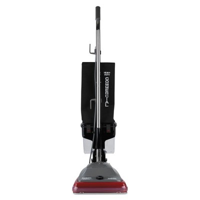 Commercial Lightweight Bagless Upright Vacuum, 14lb, Gray/Red