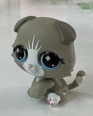 Littlest Pet Shop LPS G7 Scottish Fold Grey Cat Series 4 Blind Box #229 RARE