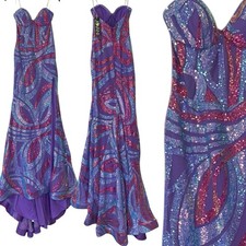 Jovani 43058 Pink Purple Stretch Sequin Mermaid Gown NWT Size 10