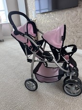 Silver Cross Dolls Twin Wave Stroller Kids Play Toy Pram Buggy Pushchair Doll 