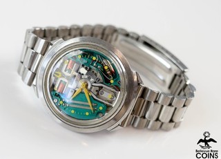 BULOVA Quartz Accutron Skeleton Dial Bezel 35mm Case Watch