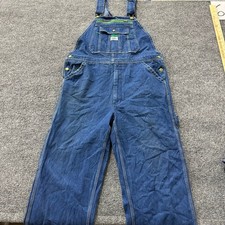 Liberty Overalls Mens Size 36x32 Blue Denim Classic Bib Workwear Utility Relaxed