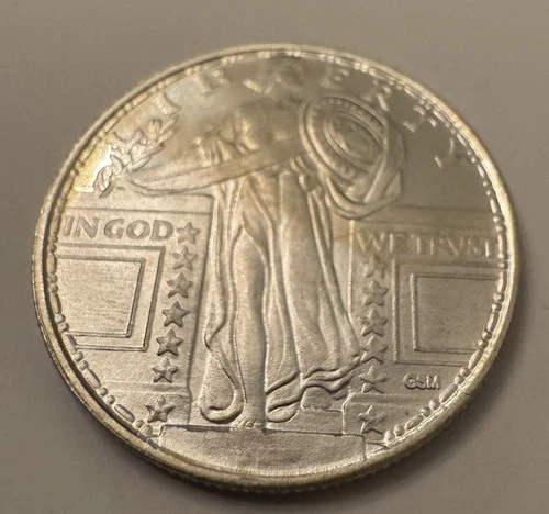 1/4 Troy Oz Silver Round APMEX Standing Liberty Quarter .999 Fine (#003 )