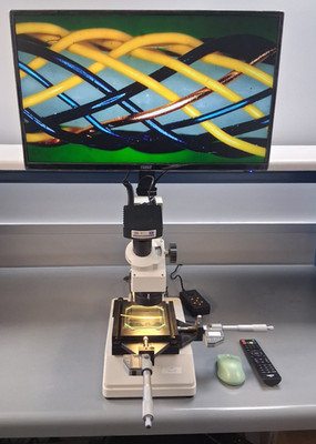 MMBT-1DM XY Tool Scope 20X Toolmakers Manual Microscope  2''x2'' Stage HDMI Camera