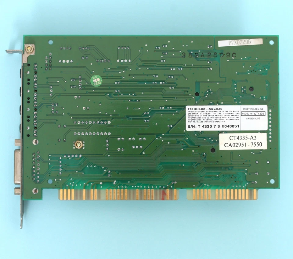 Creative Labs Sound Blaster AWE32 Value 16Bit ISA Sound Card CT4330 SoundBlaster - Image 3 of 4