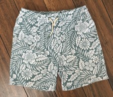 Fair Harbor Kids Bayberry Trunk Green Floral Youth XL 12 Swim Trunks Liner