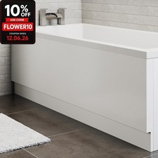 Image of 1500mm Acrylic Side Front Bath Panel Gloss White Finish Modern Bathroom