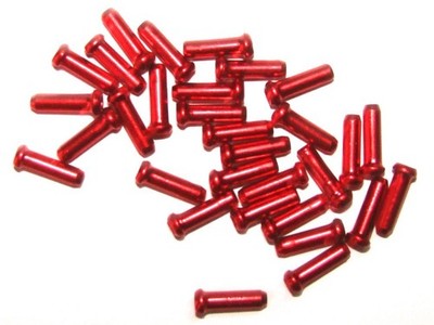 30 Blei Kabelaufsätze KCNC Tips Aluminium 1,2-1,8mm rot