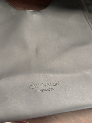 Calvin Klein Fragrances Black Faux Leather Shoulder Bag