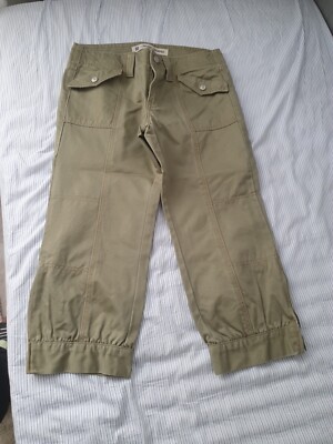 Gap Capri Womens Gr. 6 Low Rise Cropped Olive Green Pants.