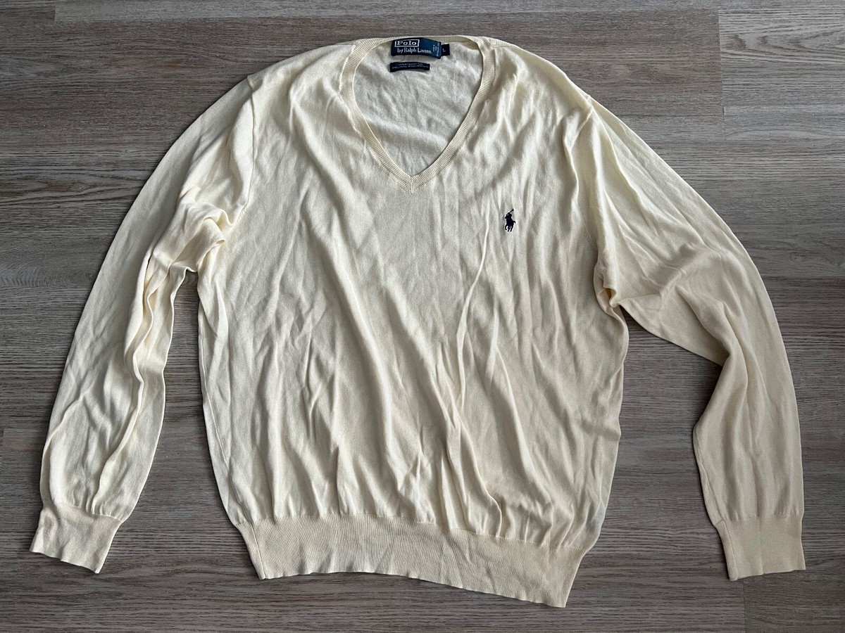g*r様 Polo by Ralph Lauren グレー 前Vスウェット Cotton V-Neck Sweater | Ralph Lauren
