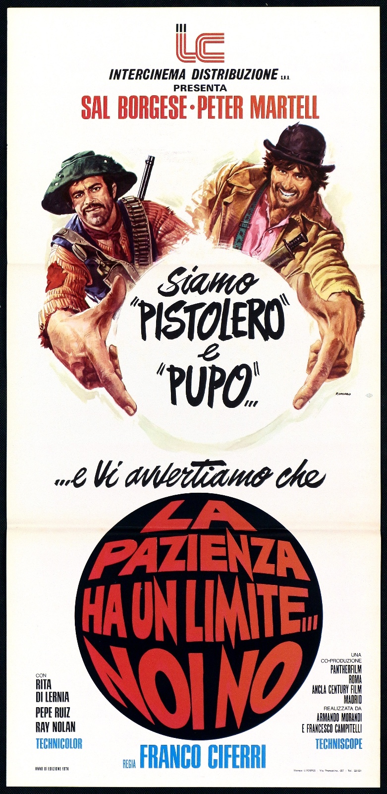 Locandina originale film La pazienza ha un limite... noi no! (1974) - Regia di Franco Ciferri