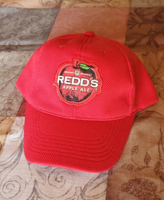 NEW! REDD'S APPLE ALE CIDER PROMO RED ADJUSTABLE BASEBALL HAT CAP *NEW*