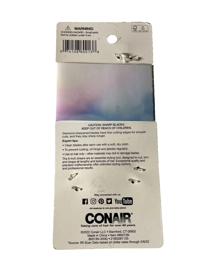 Ножницы барьерные Conair Trim, Cut & Shape 6 дюймов (1) - Изображение 2 из 2