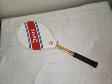 Vintage TAD T. A. Davis Wood Tennis Racket Imperial 3L with Cover USA