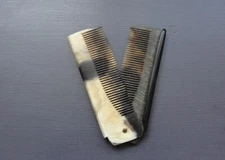 Antique Victorian Double Sided Pocket Folding Hair/Mustache Comb