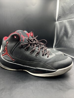 Nike Air Jordan Rising High 2 Black/Gym Red White 844065-001 Sz 11