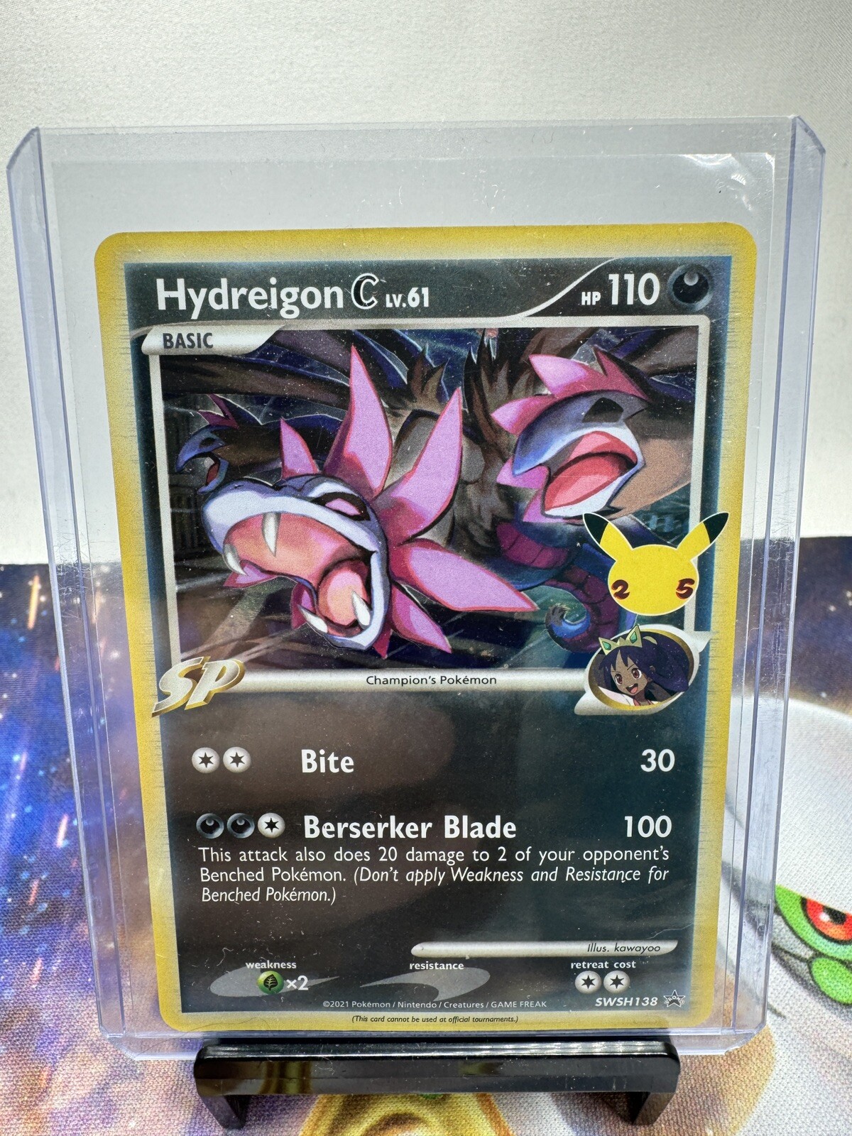 Hydreigon C Holo - SWSH138 Black Star Promo 2021 Pokemon Card NEVER PLAYED