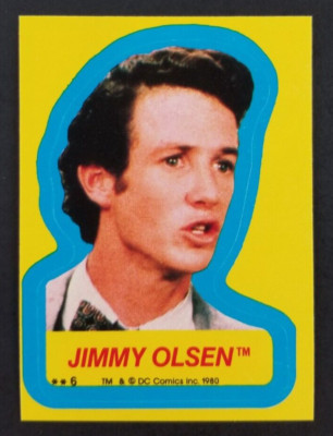 Superman 1980 Jimmy Olsen Topps Sticker Card #6 (NM)