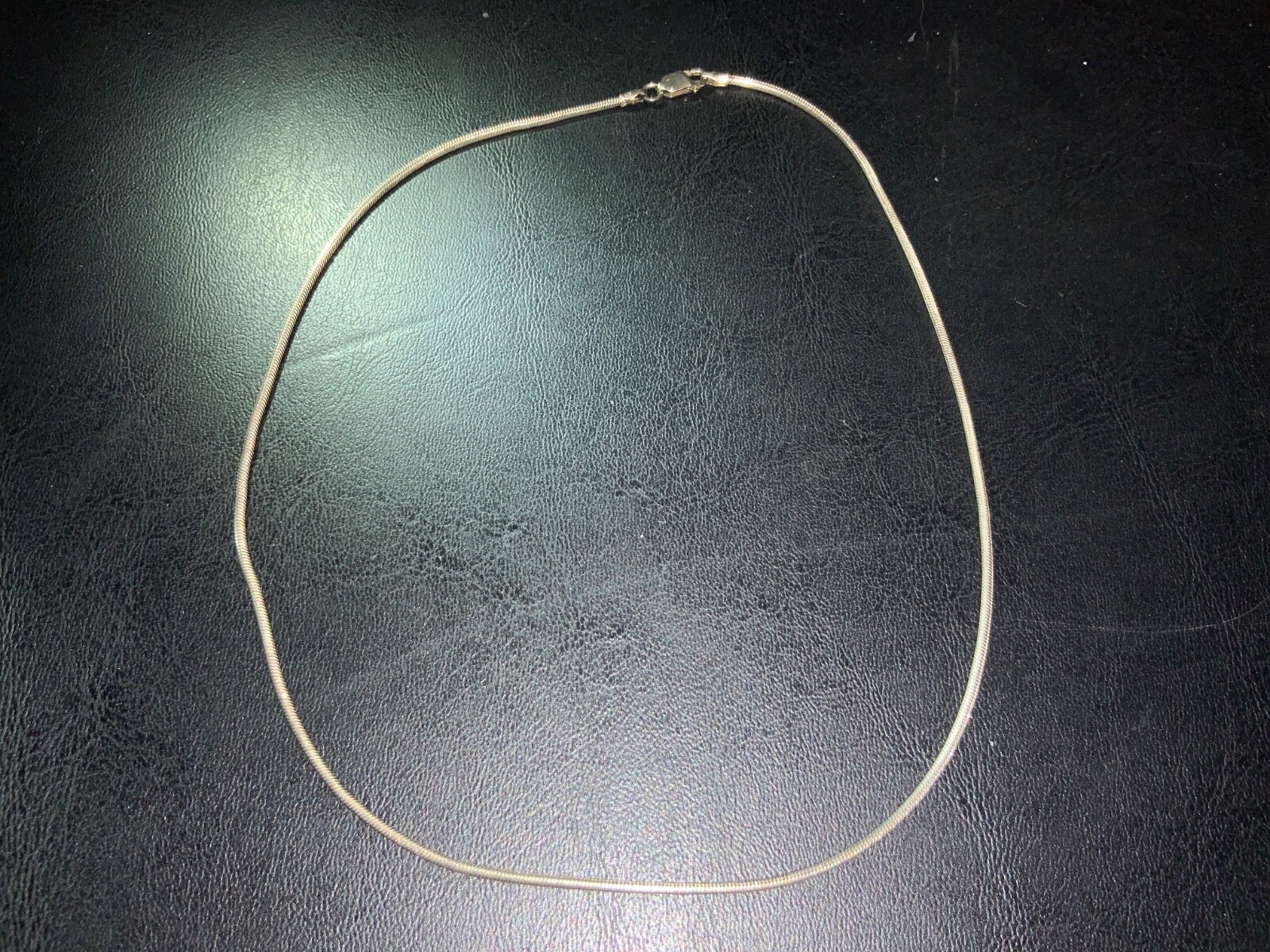 SOLID STERLING SILVER SMOOTH SNAKE CHAIN NECKLACE… - image 2